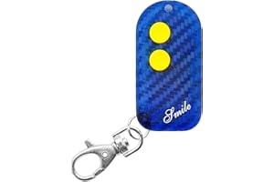 BOTLY UN MONDO FACILE Smile C blu Rolling code + Codice fisso 433Mhz, Mini telecomando universale apricancello autoapprendente programmabile 2 canali - leggi compatibilita in descrizione