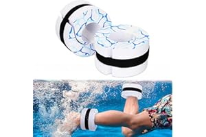BOOSTEADY Swim Aquatic Cuffs,High-Density EVA Water Aerobics Float Ring Fitness Pool Exercise Weights Set, Water Ankles Arms Belts with Adjustable Float for Swim Fitness Training