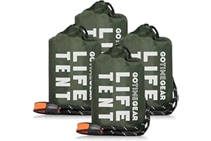 Go Time Gear Life Tent Emergency Survival Shelter – 2 Person Emergency Tent – Use As Survival Tent, Emergency Shelter, Tube Tent, Survival Tarp, Includes Survival Whistle & Paracord