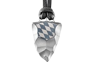 Element of Gods Titan Faustkeil Bayern Raute Fahne Anhänger mit Lederband in schwarz