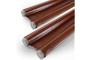 GAODUANLUOLUO 2 Stück Zugluftstopper für Türen 96cm, Windstopper Türdichtung Unten Doppeldichtung Luftzugstopper, Tür Dichtung Zugluftstopper Schalldämmung Türluftstopper (Braun)