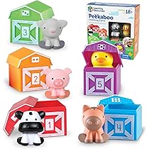 Learning Resources Gallinero Peeksville: Juguete Educativo De Escondite Y Memoria Para Niños 18 Meses+