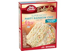 Betty Crocker Delights Super Moist Party Rainbow Chip Cake Mix 15.25 oz (Pack of 2)