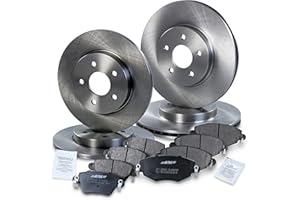 ATEC GERMANY Satz Bremsbeläge + Bremsscheiben Vorderachse Belüftet Hinterachse voll