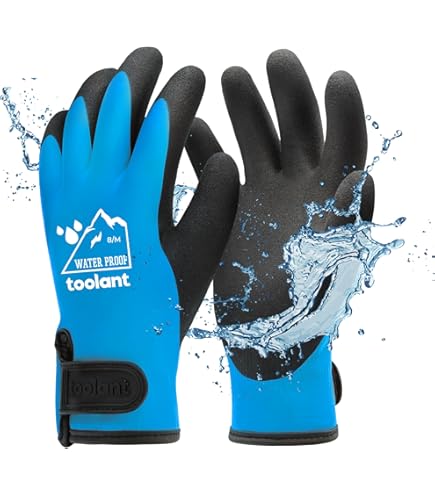 KAYGO Guanti Da Lavoro Invernali Termici 12 Paia – Rivestimento PU, Taglia L (9), Blu - 3