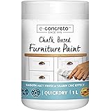 Peinture à la craie blanche pour meubles 1 L + mélangeur | Peinture à la craie | Idéale pour un style shabby chic | Séchage r