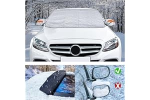 JILTLU Copertura Parabrezza Auto,Copri Parabrezza Auto,con 9 Magneti Autocopertura Parabrezza per Auto Antighiaccio Contro Neve,Ghiaccio,Gelo,Polvere,Sole UV Adatto la Maggior Parte dei Veicoli-145CMx115CM