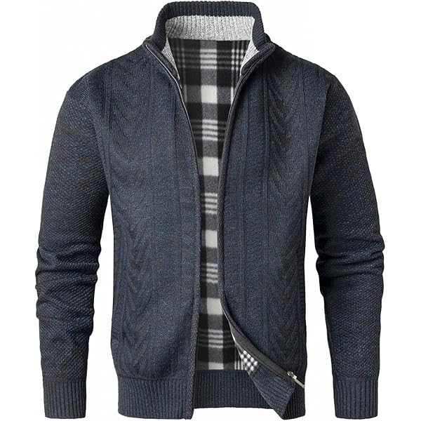 Cardigan Homme Léger En Maille Fine - Col V Avec Fermeture éclair - Poches - Chaud Et Doux Pour L'hiver - VaiKanhai