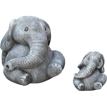 Frostsicher Tiefes Kunsthandwerk Steinfigur Elefant Deko Garten Figur Terrakotta Stein Tiere