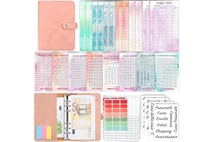 QUPUCE Raccoglitore ad Anelli A6 Italiano, Budget Planner Binder con 8 tipi Risparmia Il Denaro Challenge, Agenda Risparmio Soldi con Buste a Cerniera per Lavoro e Casa Budget di Contanti Organizzatore