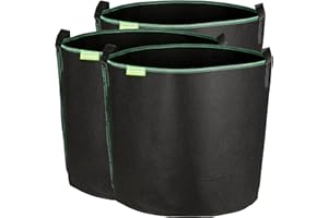 GardenMate 3-Pack 60 litres/16 gallons soft-sided plant pots – Grow bags with soft felt-like texture that promote air root pruning - GREENLINE