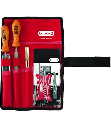 Kit Affûtage Chaine Tronçonneuse BATINO - 11 Pièces - Limes 5/32, 3/16, 7/32 - Jauge, Guide, Pochette - Universel