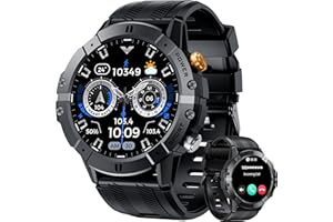 OUKITEL Montre Connectée Homme,1.52" HD Smartwatch avec Appel Bluetooth,100+ Mode Sportifs,Montre Sport pour Surveiller Cardio,Podometre,Sommeil,Étanche,Montre Connectée Militaire pour Android iOS