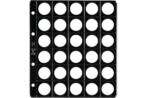 PARDO 75300 - Pack de 25 fundas monedas plástico con base, 30 alojamientos