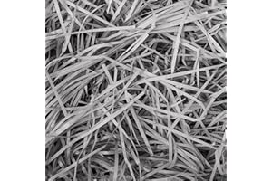JEEMOOTOWN 500g Carta Tagliuzzata per Regali - Grigio - Paglia per Cesti - Ideale Paglia Confezioni per Scatole Regalo