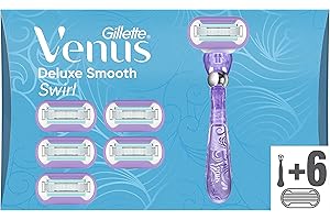Gillette Venus Swirl Maquinilla de Afeitar/Depilación Mujer + 6 Cuchillas de Recambios, Afeitado Preciso y Suave