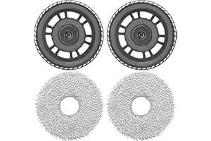 DianSung Lingettes avec support accessoires pour Dreame L10s Pro Ultra Heat, X40 Ultra, X40 Master, L40 Ultra, L20 Ultra Robot aspirateur, Chiffons de vadrouille plaques de rechange pièces de rechange