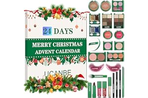 UCANBE Calendario Avvento Make Up 2025, 24 Giorni Calendario dell'Avvento Beauty Bambina Donna, Calendario Conto alla Rovescia Natale Pieno di Kit Trucco