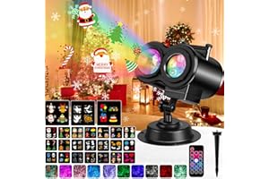 Laliled LED Projektor Weihnachten,Halloween Projektor outdoor mit 24 Dias und Ocean Wave Effect,Weihnachtsdeko Aussen IP44 wasserdicht Christmas Lichter für Weihnachten,Halloween,Geschenk