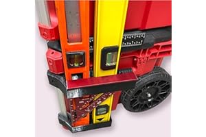 Generic Double niveau + bord carré + support carré en T (côté droit) pour Milwaukee Packout, 6,7 x 3,6 cm, imprimé 3D, porte-outils en plastique robuste