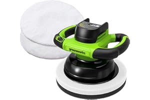 Greenworks G24BU10 Cordless Polisher Buffer Car Polisher, Variable Speed 0-2800rpm, 25cm Deck Size, WITHOUT 24V Battery & Charger