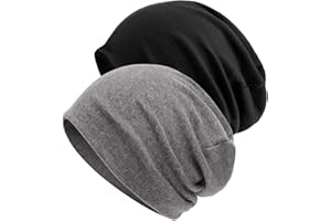 DRESHOW Gorro Slouch Beani, Gorro Holgado Casquete, Largo Gorros de Punto para Hombres y Mujer Unisex Transpirable y Ligero Sombreros