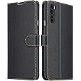 ELESNOW Case for OnePlus Nord, Premium Leather Flip Phone Case Cover with Magnetic Closure Compatible with OnePlus Nord (Black)