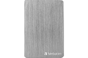Verbatim Store 'n' Go ALU Slim,1 to, Space Grey, Disque Dur Externe, USB 3.2 GEN 1, Disque Dur Externe en Aluminium, pour Windows & Mac OS X, Disque Dur Portable