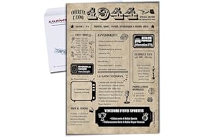 Auguriando Biglietto Auguri Compleanno 80 anni Idee Regali Uomo Donna Originali Max Biglietti Idea Regalo ottantenne Gadget Scherzi Divertenti Anno (1944)