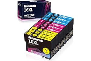 Hicorch 16XL Cartucce d'inchiostro Compatibile con Epson 16 XL per Epson WorkForce WF-2010 WF-2510 WF-2520 WF-2530 WF-2540 WF-2630 WF-2650 WF-2660 WF-2750 WF-2760 (3 Ciano,3 Magenta,3 Giallo)