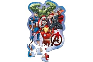 Trefl - Puzzle in Legno: Marvel Avengers, Le Avventure degli Avengers - 50 Pezzi, Puzzle ad Incastro Wooden Puzzle, Forme Irregolari, 10 Personaggi, Puzzle Moderno per Bambini dai 5 Anni