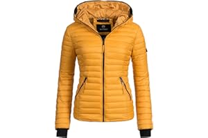 Navahoo Damen Damen leichte Übergangsjacke Steppjacke mit Kapuze Kimuk XS-XXL