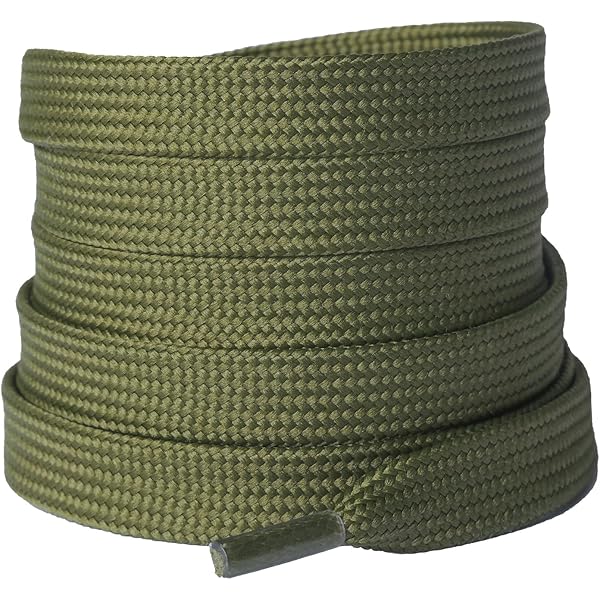 Sourcing Map Samt-Schnürsenkel 1,6 Cm Breit – 120 Cm Lang, Grün, Für Sneaker & Stiefel