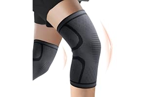 SUPERWSLING Knieschoner Sport Pro 2 Pack M – atmungsaktiver Komfort mit elastischer Unterstützung (schwarz/grau) – Bandunterstützung für Fitness, Laufen & Alltag
