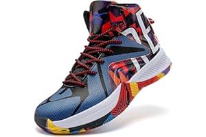 ASHION Herren Basketballschuhe leichte atmungsaktive High Top Turnschuhe Herren Laufen Anti-Rutsch-Sport sportliche Trainer