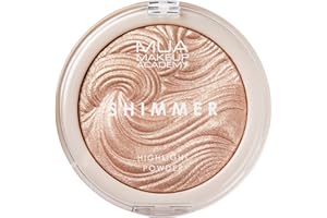 MUA Makeup Academy Shimmer Highlighter Powder, Radiant Cashmere - Highly Pigmented Glow Finish, 8 g