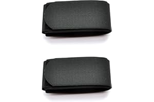 sunmondo - 2 fasce da sci con chiusura a strappo, per legare insieme gli sci e proteggerli, (colore nero)