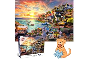 HUADADA Catcher by the Sea Jigsaw Puzzles for Adults 1000 Harbour Sunset Jigsaws 1000 Pieces for Adults Gifts