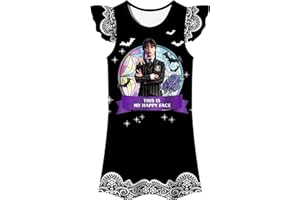 YOVOVA Girls Nightie Girls Pjs Short Sleeve Pyjamas Kids Nightdress Party Fancy Homewear Kids for 3-12 years