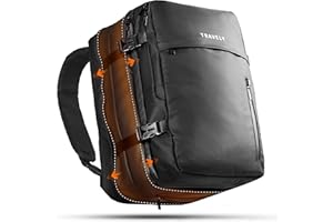 Travely Sac à dos voyage cabine avion 18-30L - packable backpack à dos imperméable et extensible - idéal pour Ryanair, avec compartiment pour ordinateur portable jusqu'à 17 pouces, travel backpack