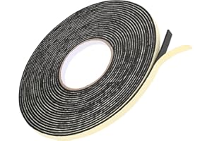 SLIVERDEW Samoprzylepna taśma uszczelniająca do drzwi i okien, 10 mm (szer.) x 2 mm (śr.) / 15 m piankowa taśma klejąca, gumowa uszczelka chroniąca przed zimnymi przeciągami / antykolizyjna/dźwiękoszczelna /