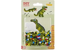 Hama Bügelperlen midi Dino 450 Stück mit Stiftplatte Blister