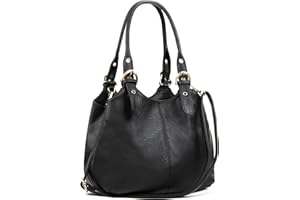 AOSSTA Women's Tote Bag Multi Pockets Soft Leather Hobo Shoulder Bags With Long Strap Ladies Handbags Large Crossbody Bags