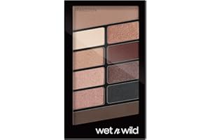 Wet n Wild - Color Icon 10 Pan Palette - Paleta de Sombras de Ojos - 10 Colores de Sombras Brillantes y Mates para el Día y la Noche, de Larga Duración y Fáciles de Mezclar - Nude Awakening