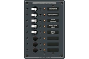 Blue Sea Systems Switch/3 Blank, Pannello DC 5 Interruttore Unisex-Adulto, Beige, 8 Panel