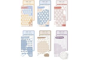 ‎BEGINNER-BUDGET Beginner-Budget - Sparchallenge Budgetplaner (6er Set)| Spar Challenge Set mit 2 | 5 | 10 | Kleingeld | 52 Wochen | 52 Wochen-light Challenges | A6, (BB-STCH-A)