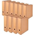 Lot De 3 Classeurs Vegan Pure Nature - Carton 8 Cm, Format A4, Marron | Fabriqué En Allemagne, Sans Plastique
