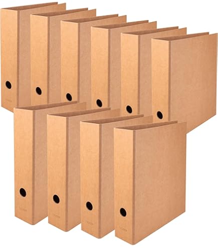 4 Vintage Ordneretiketten Braun - Selbstklebende Design Aufkleber Für Breite Aktenordner