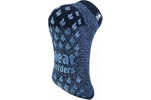 HEAT HOLDERS - Mens 2.3 TOG Warm Thick Anti Slip Low Cut Ankle Thermal Slipper Socks | Trainer Socks with Grips for Winter
