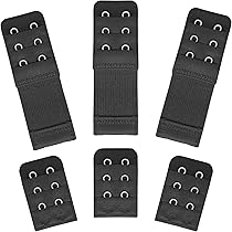 Prolunga Reggiseno 6 Pezzi - 2 Ganci Con 3 File, Morbido Ed Elastico, Nero - Foto 3